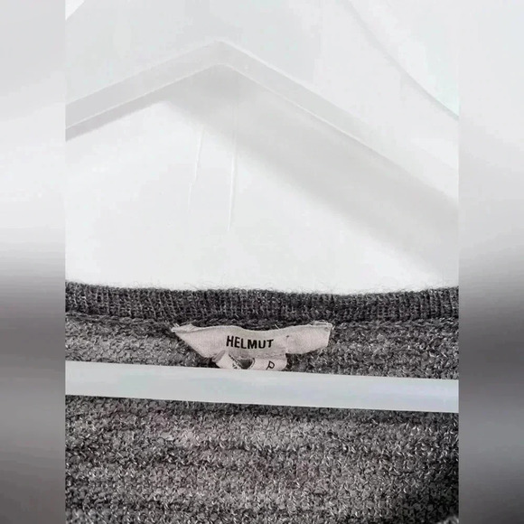Helmut Lang Grey V Neck Sweater - Picture 2 of 3